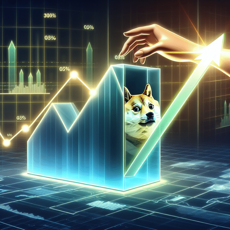 dogecoin koers zit vast in dalende wig is een uitbraak nabij