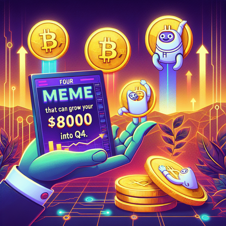 vier meme coins die je 100 in 8 000 kunnen laten groeien voor q4