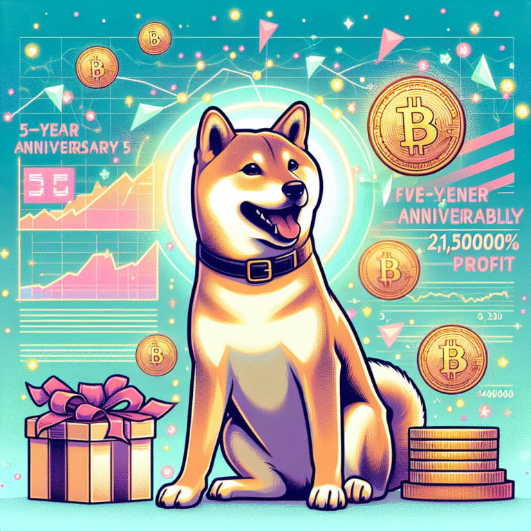 shiba inu viert vijfjarig jubileum met opmerkelijke 21 600 000 winst