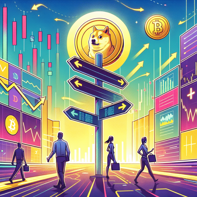 dogecoin op kruispunt gouden kruis in zicht maar dalende trend lijkt aan te houden