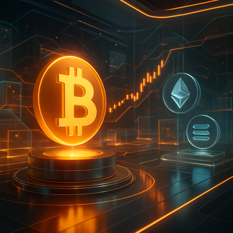 bitcoin boekt vooruitgang en blijft boven cruciaal technisch niveau waar ether en solana moeite mee hebben