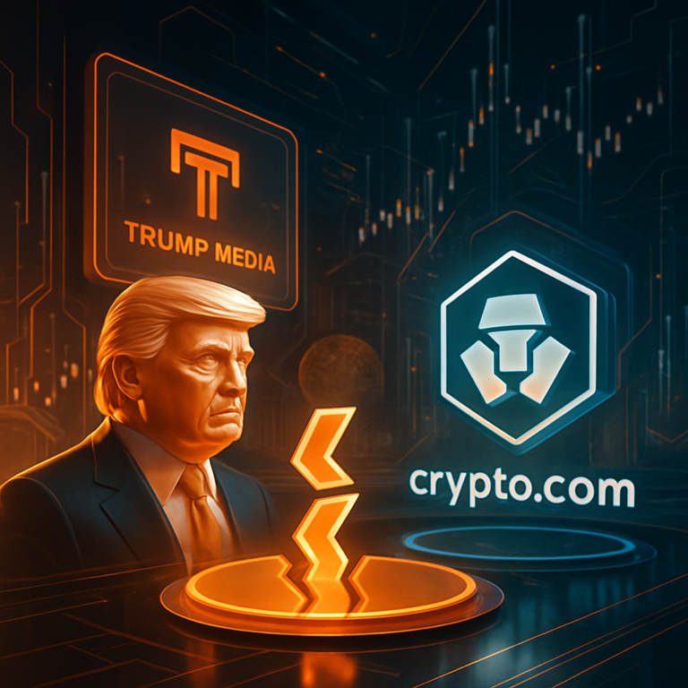 trump media en crypto com beeindigen partnerschap invloed op cryptomarkt en stakeholders